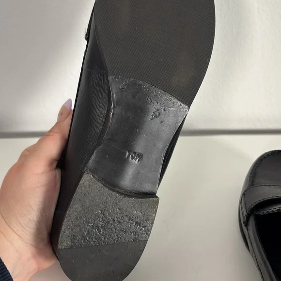 Tory Burch Black Leather Perry Penny Loafer Low Heel Flats 10